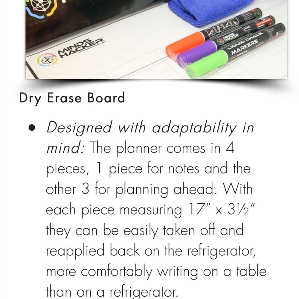 NWT magnetic dry erase monthly planner - Picture 2 of 14